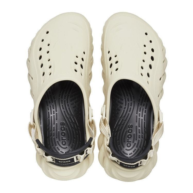 CROCS Unisex Ανατομικά Σαμπό Echo Clog Croslite Μπέζ/Μαύρο 207937-2YJ-Bone/Black 1815275