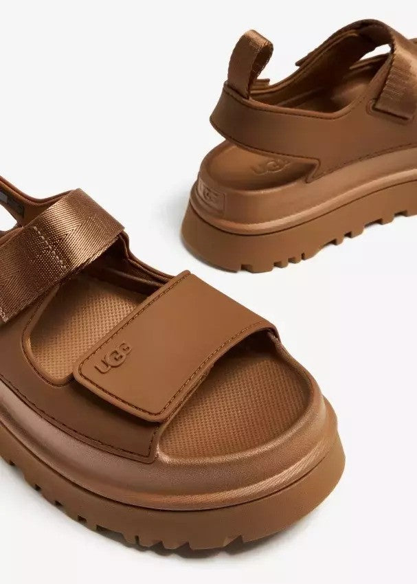 UGG Australia Γυναικεία Σανδάλια GoldenGlow Συνθετικό/Ύφασμα Καφέ 1152685/BRWN BISON BROWN 1822195