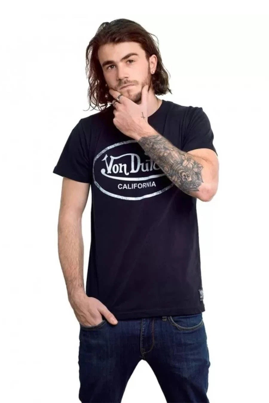 VON DUTCH Ανδρικό T-Shirt Βαμβάκι Μαύρο VD/1/TRC/AARON/NR 325/BLACK 1819421