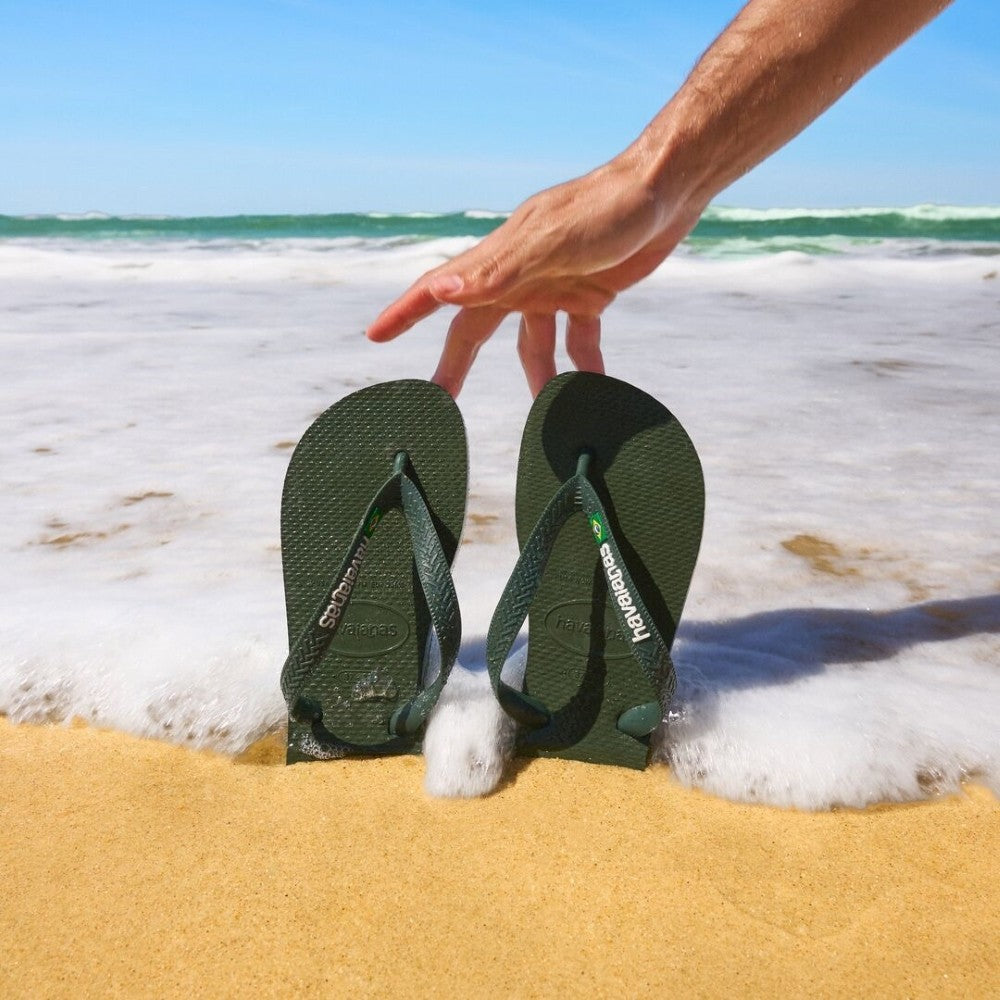 HAVAIANAS Ανδρικές Σαγιονάρες Καουτσούκ Χακί 4110850.5983.412/GREEN OLIVE 1813459