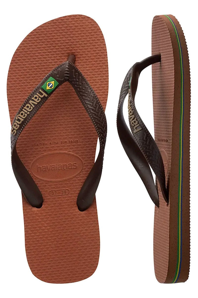 HAVAIANAS Ανδρικές Σαγιονάρες Καουτσούκ Καφέ 4110850.0281.412/RUST/DARK BROWN 1825953