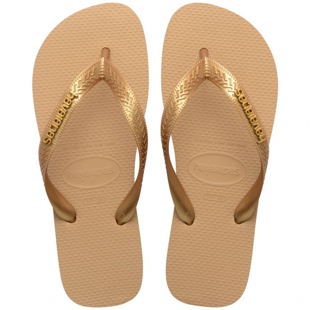 HAVAIANAS Unisex Σαγιονάρες Καουτσούκ Χρυσό/Μπέζ 41272440.0570.412/GOLDEN 1825959