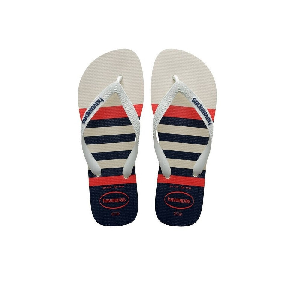 HAVAIANAS Ανδρικές Σαγιονάρες Καουτσούκ Λευκό/Μπλέ 4137126.6349.390 WHITE/NAVY BLUE1813486