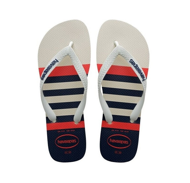 HAVAIANAS Ανδρικές Σαγιονάρες Καουτσούκ Λευκό/Μπλέ 4137126.6349.390 WHITE/NAVY BLUE1813486