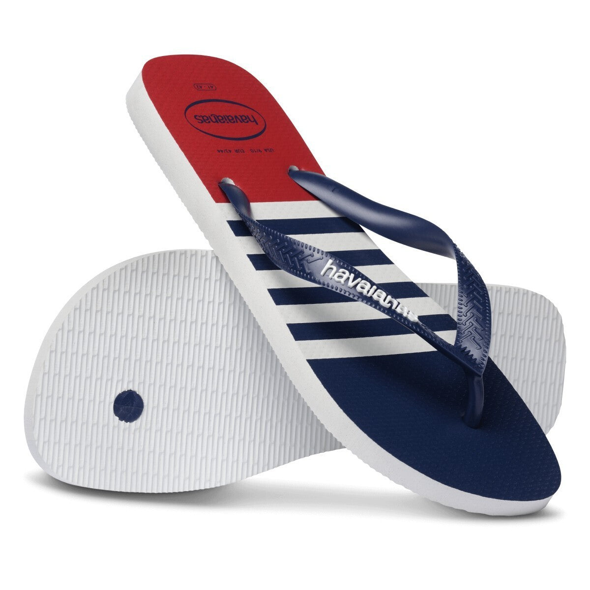 HAVAIANAS Unisex Σαγιονάρες Καουτσούκ Μπλέ/Κόκκινο 41371260.1364.412/WHITE/MARINE BLUE/APACHE RED 1825961.2.3