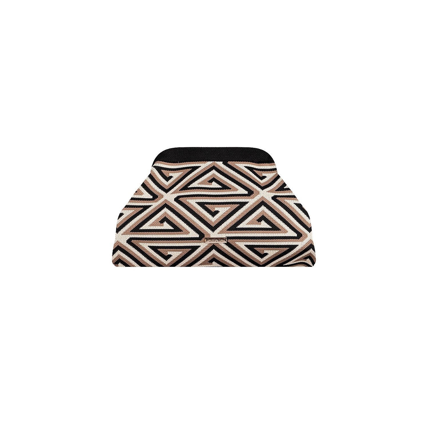AMELIE Γυναικεία Τσάντα Υφασμα Μαύρο/Μπέζ 20.3792-BLACK 1824048