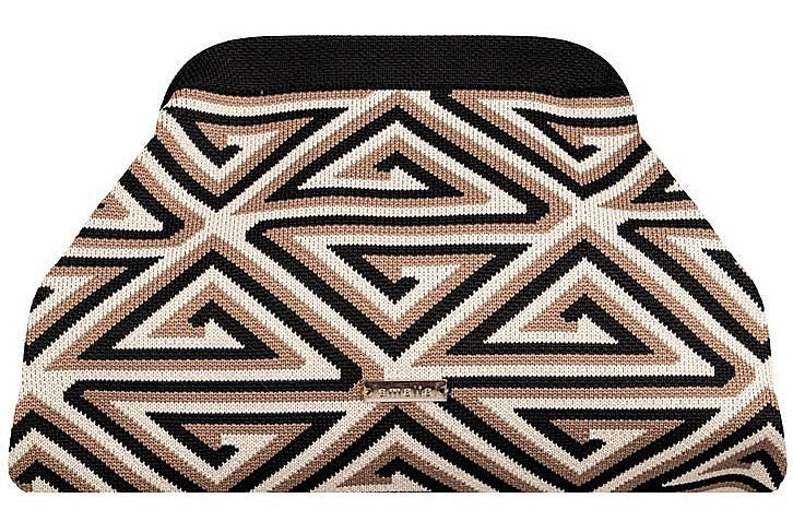AMELIE Γυναικεία Τσάντα Υφασμα Μαύρο/Μπέζ 20.3792-BLACK 1824048