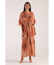 AMELIE Γυναικείο Φόρεμα Maxi Βισκόζη Πορτοκαλί 10.3958-CORAL 1826108