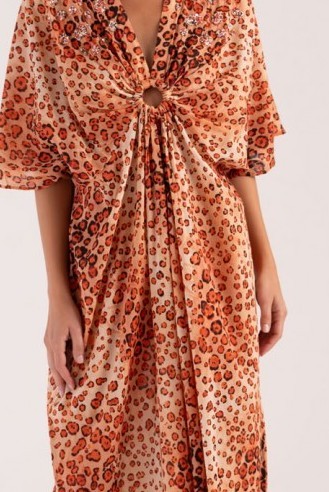 AMELIE Γυναικείο Φόρεμα Maxi Βισκόζη Πορτοκαλί 10.3958-CORAL 1826108