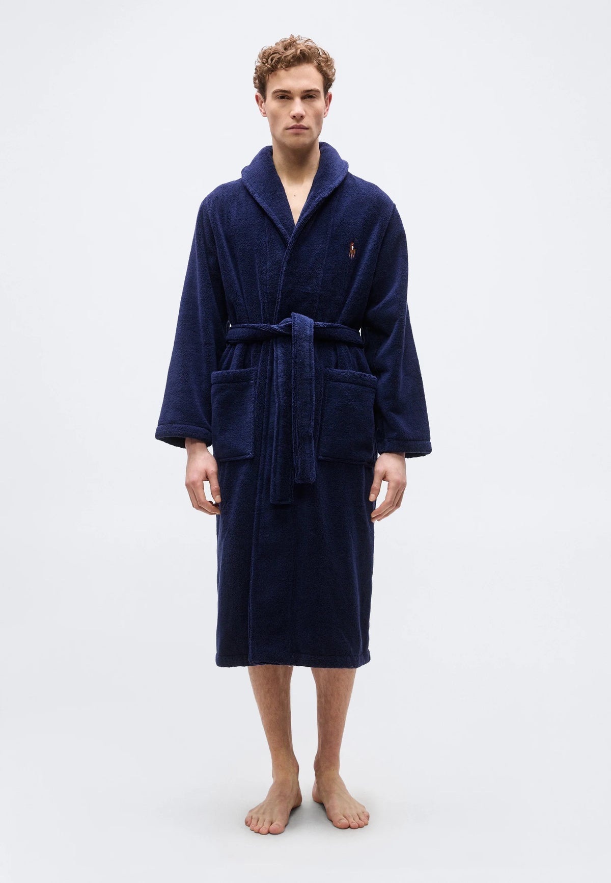 POLO RALPH LAUREN Ανδρική Ρόμπα SHAWL ROBE Βαμβάκι Μπλέ  714899683009 NEWPORT NAVY 1829470