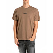 REPLAY Ανδρικό T-Shirt Βαμβάκι Καφέ Regular Fit M12BE.001.00QMJ MUD 1829240