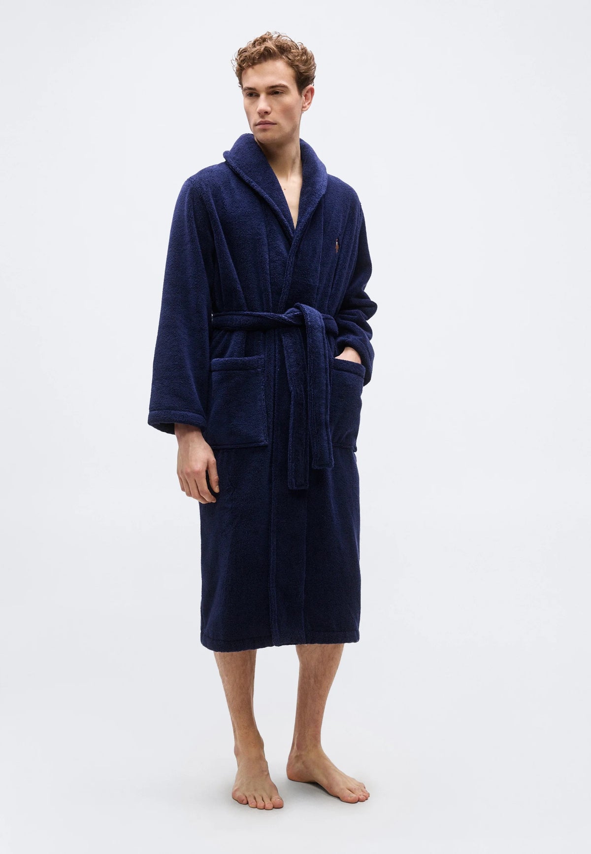 POLO RALPH LAUREN Ανδρική Ρόμπα SHAWL ROBE Βαμβάκι Μπλέ  714899683009 NEWPORT NAVY 1829470