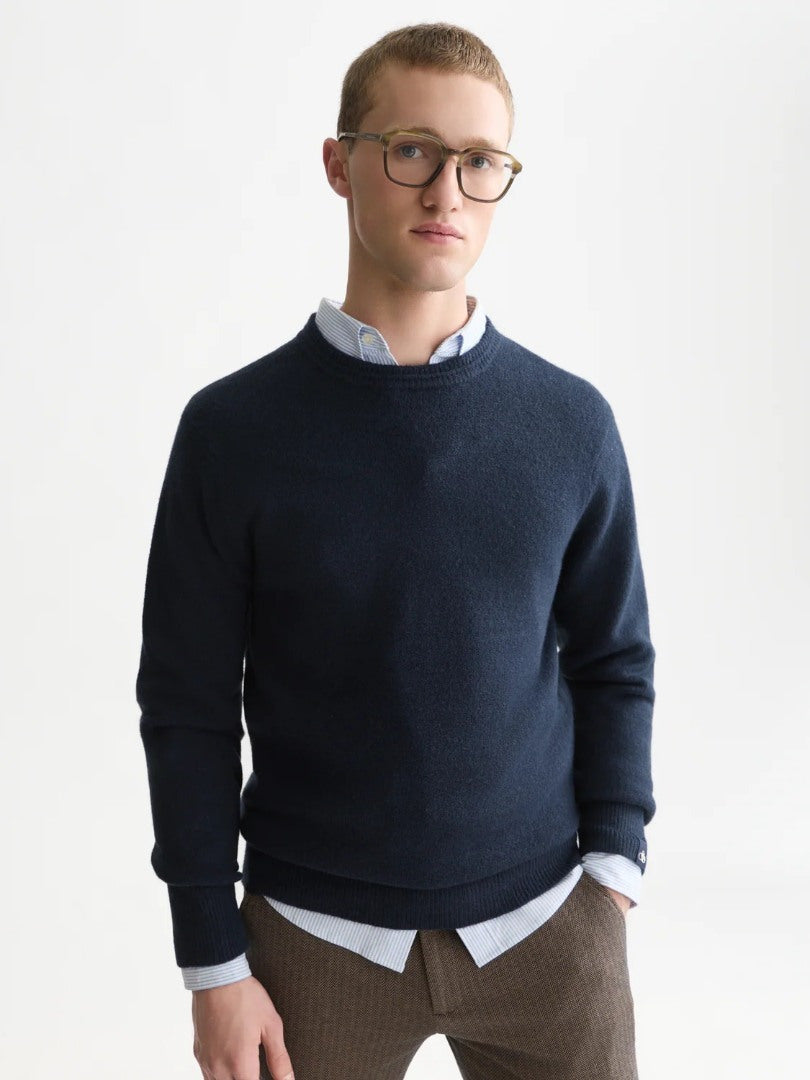 SCOTCH & SODA Ανδρικό Πλεκτό Πουλόβερ Ακρυλικό/Μαλλί Μπλέ Regular Fit 183770-SC401.01 1827418