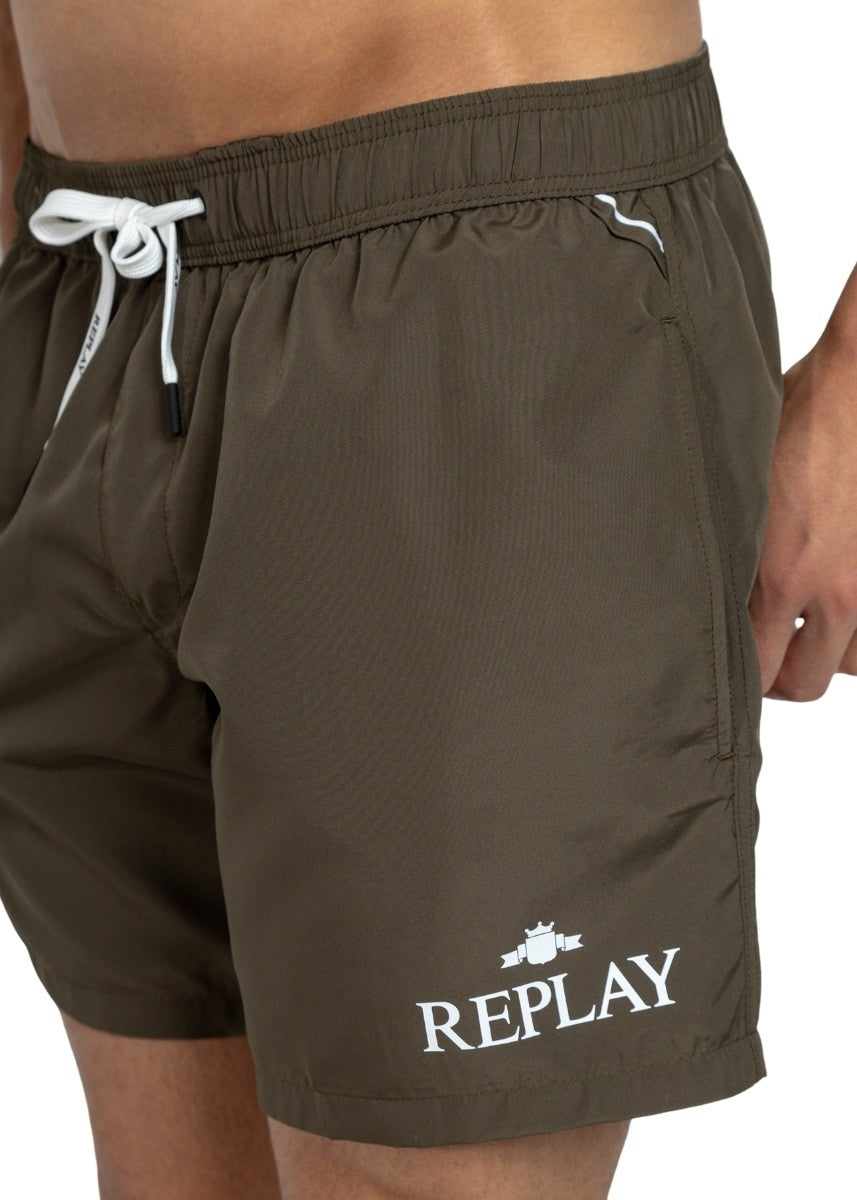 REPLAY Ανδρικό Μαγιό Σορτς  Πολυεστέρας Χακί Regular Fit LM1118.000.82972 934 1777352