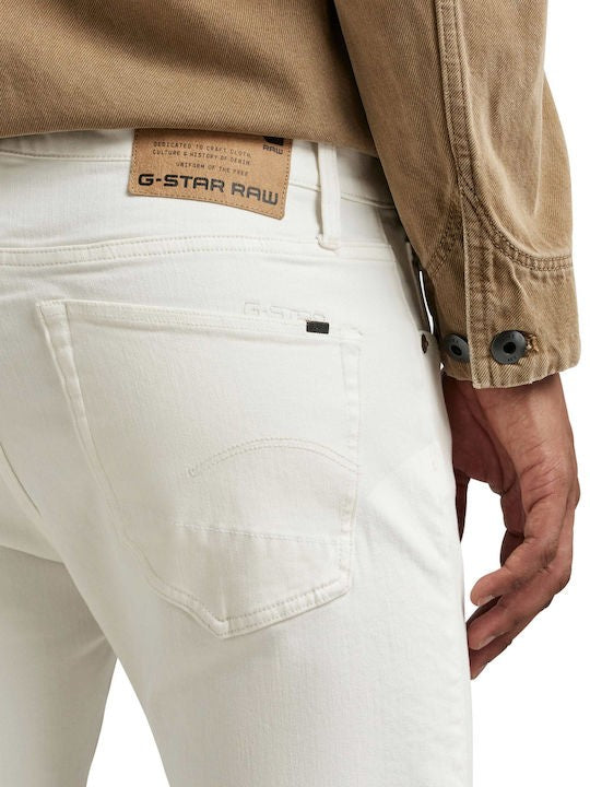 G-STAR RAW 3301 Ανδρικό Παντελόνι Jean Βαμβάκι/Ελαστάνη Λευκό Slim Fit 51001-C258-G006 Άσπρο 1779141