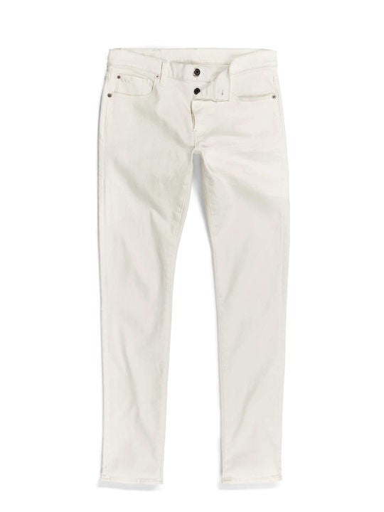 G-STAR RAW 3301 Ανδρικό Παντελόνι Jean Βαμβάκι/Ελαστάνη Λευκό Slim Fit 51001-C258-G006 Άσπρο 1779141