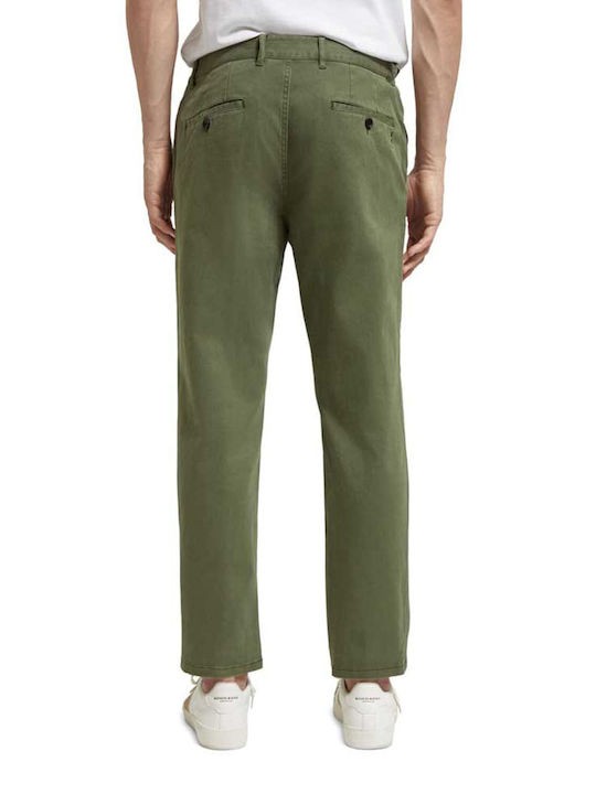 SCOTCH & SODA Ανδρικό Παντελόνι Chino Βαμβάκι/Ελαστάνη Χακί 176985-SC0115 1785303
