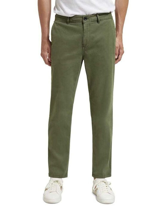SCOTCH & SODA Ανδρικό Παντελόνι Chino Βαμβάκι/Ελαστάνη Χακί 176985-SC0115 1785303