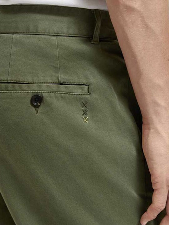 SCOTCH & SODA Ανδρικό Παντελόνι Chino Βαμβάκι/Ελαστάνη Χακί 176985-SC0115 1785303