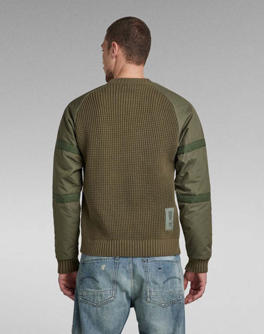 G-STAR RAW Ανδρικό Πουλόβερ Βαμβάκι/Πολυεστέρας/Ακρυλικό Χακί Regular Fit D20414-C867-723 COMBAT 1763574