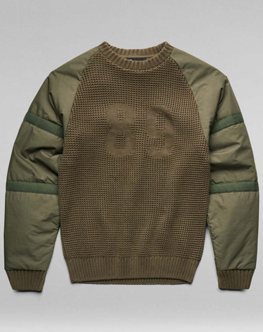 G-STAR RAW Ανδρικό Πουλόβερ Βαμβάκι/Πολυεστέρας/Ακρυλικό Χακί Regular Fit D20414-C867-723 COMBAT 1763574