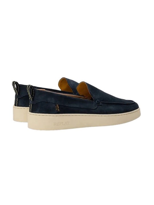 REPLAY Ανδρικά Μοκασίνια Loafers Σουέτ Μπλε GMZ6H.003.C0001L-040 1789568