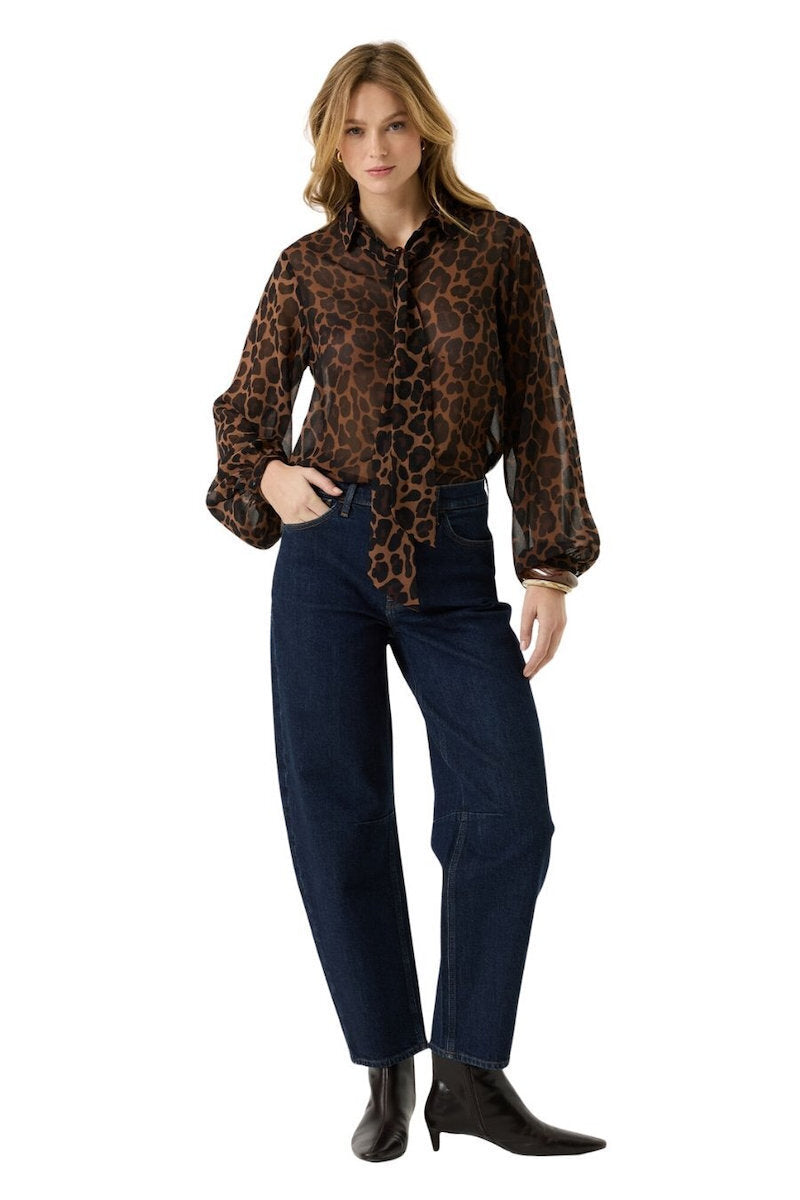 GARCIA  Γυναικείο Πουκάμισο Πολυεστέρας Animal Print GARCIA U260035 BLACK 1829016