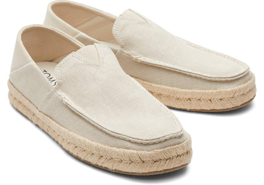 TOMS Ανδρικές Εσπαντρίγιες Loafers Alonso Loafer Rope Κανβάς/Γιούτα/Σουέτ Μπεζ 10020861-CREAM 1810839