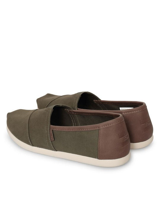 TOMS Ανδρικές Εσπαντρίγιες Alpargata Slip On Ύφασμα/Eco-EVA Χακί 10020879/SAGE 1799811