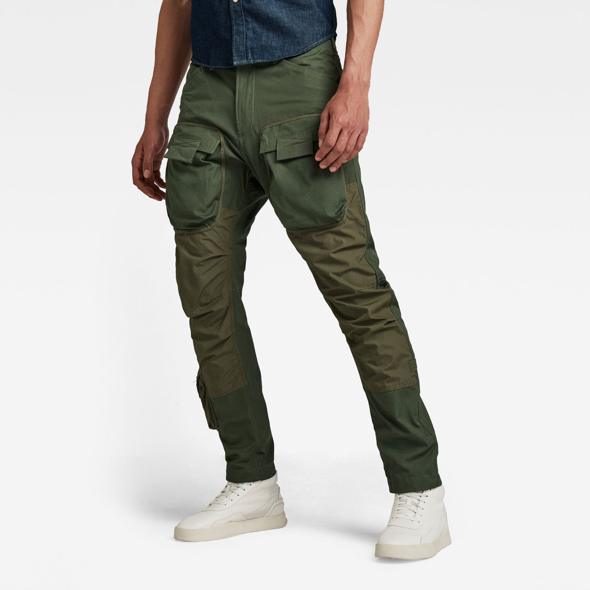 G-STAR RAW Ανδρικό Παντελόνι Cargo 3D Βαμβάκι/Ελαστάνη Χακί Straight Fit D19756-9706-B111/12/Green 1757120