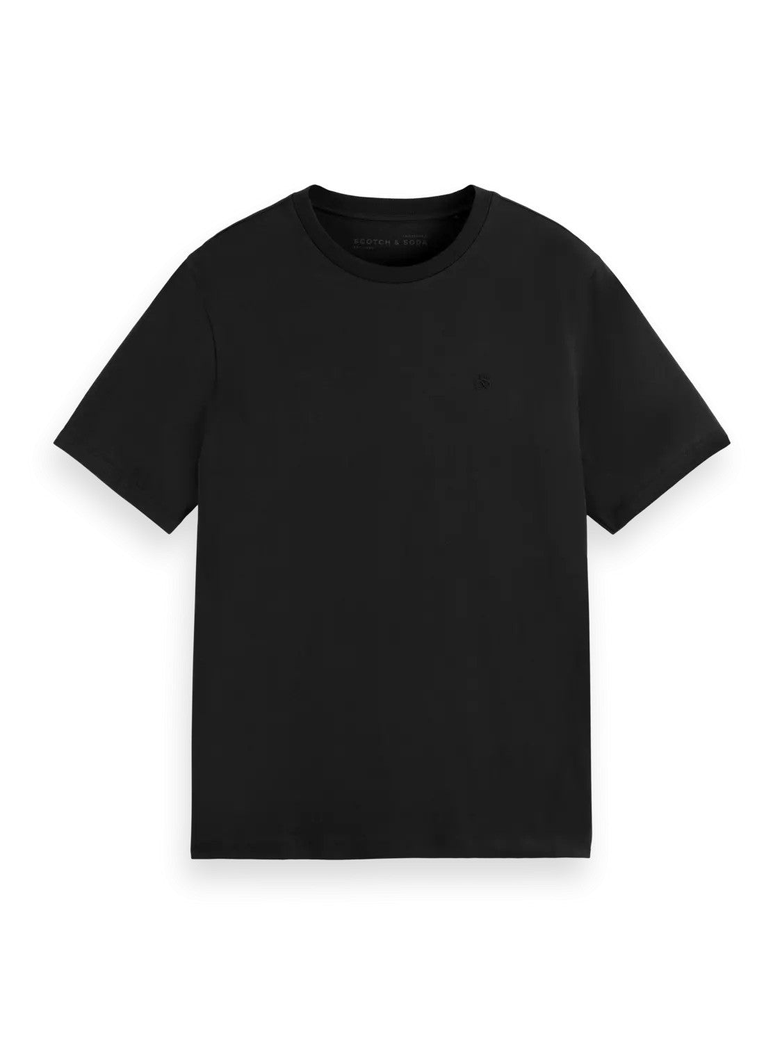 SCOTCH & SODA Ανδρικό T-Shirt Βαμβάκι Μαύρο Regular Fit 179191-0008.Black 18x03140