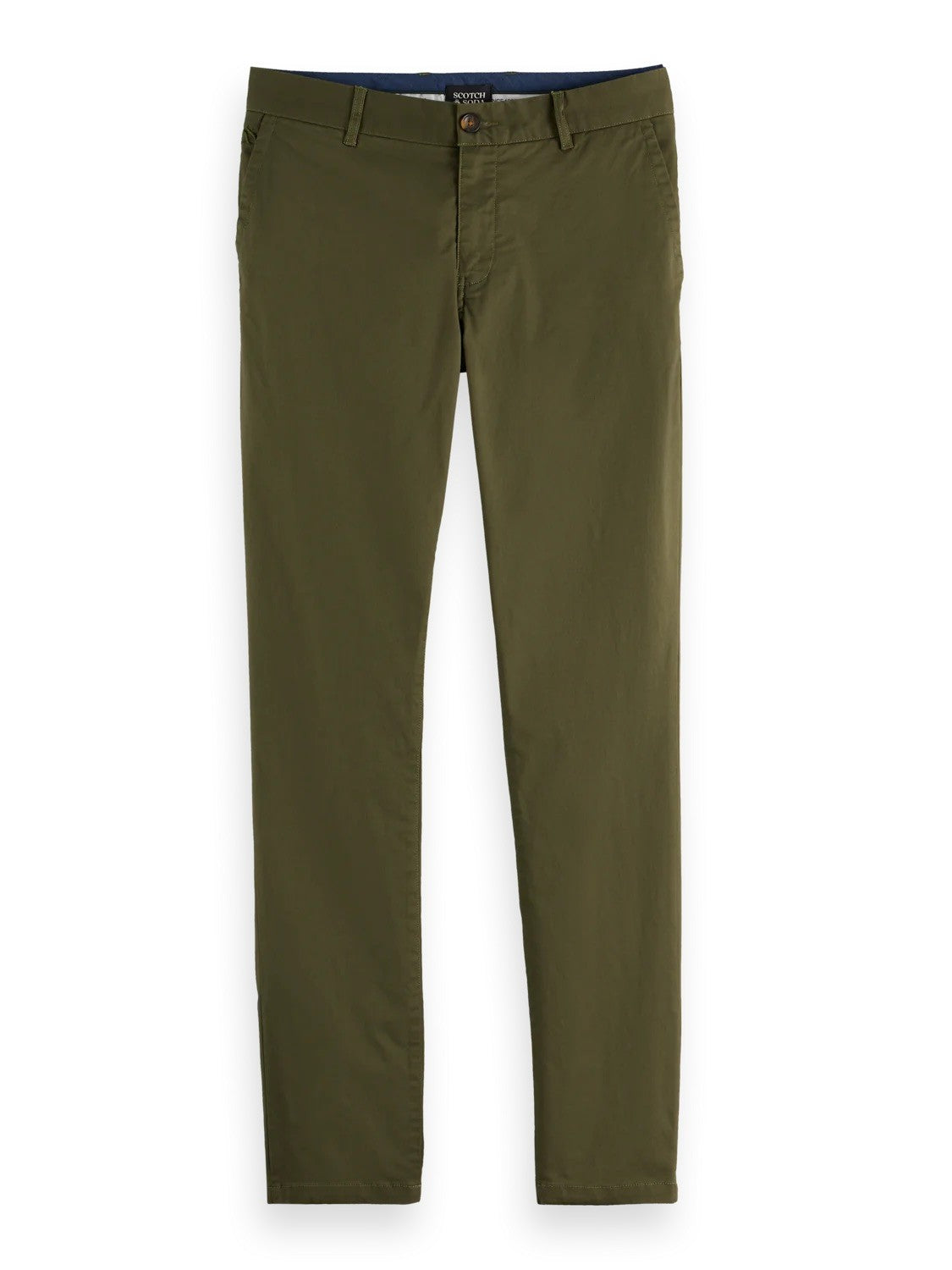 SCOTCH & SODA Ανδρικό Παντελόνι Chino Βαμβάκι/Ελαστάνη Χακί Regular Fit 179177-SC300.0414 1803135