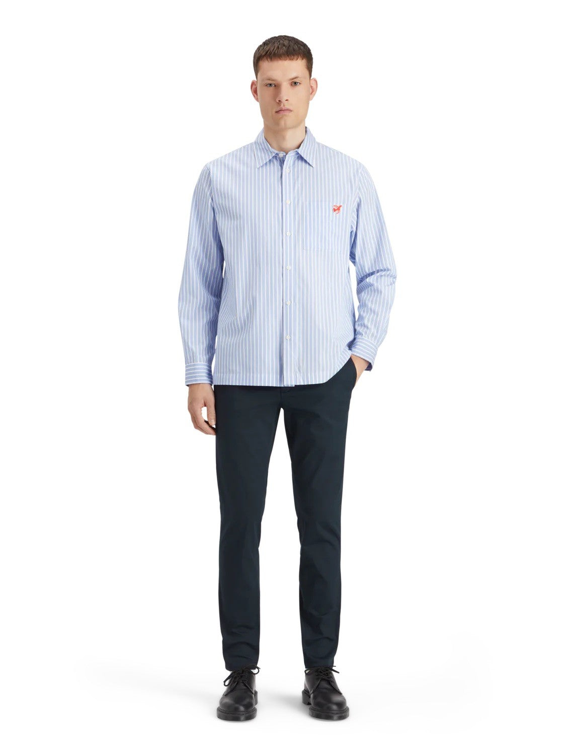 SCOTCH & SODA Ανδρικό Παντελόνι Chino Βαμβάκι/Ελαστάνη Μπλέ Regular Fit 179177-0002.Night 1803135