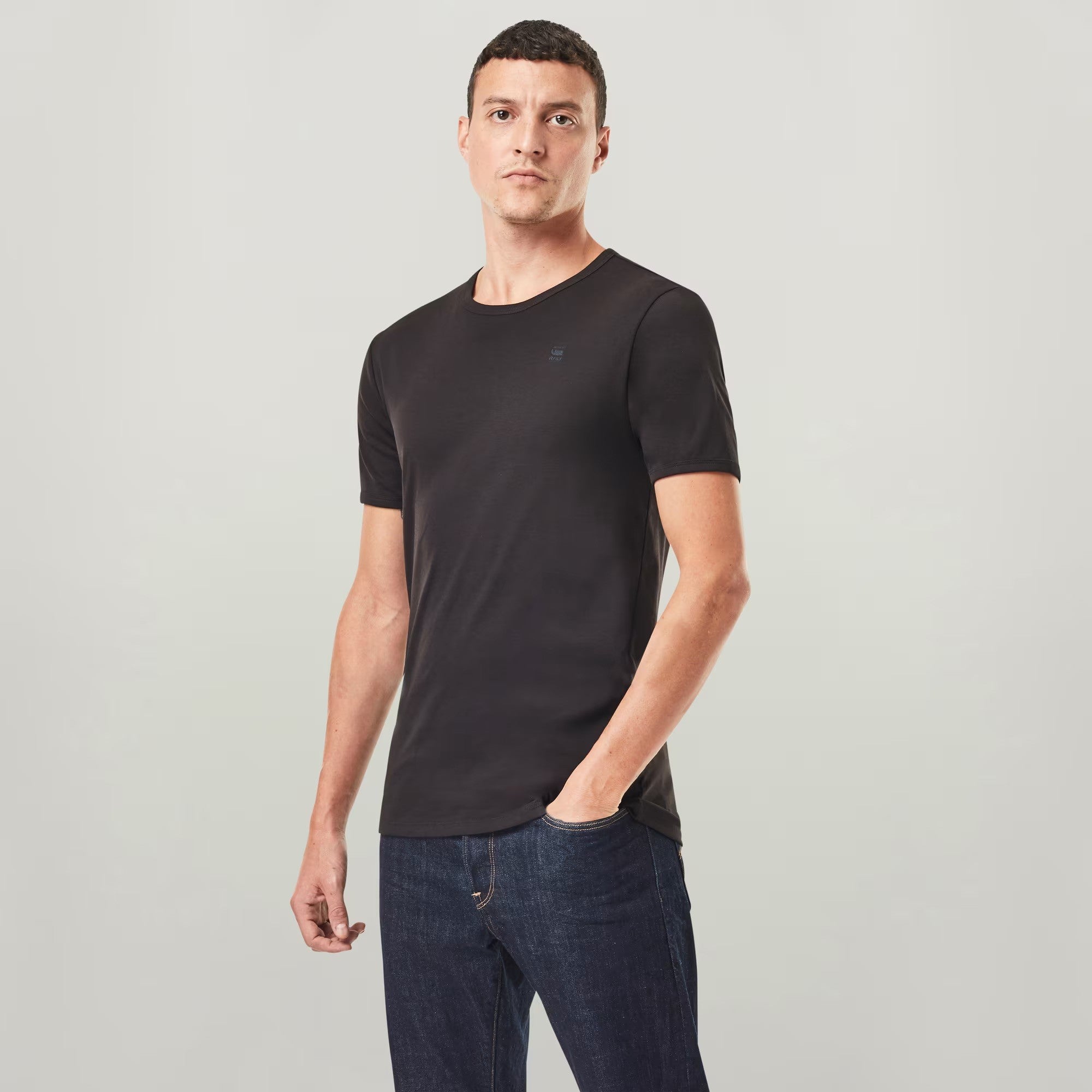G-STAR RAW Ανδρικό T-shirt Βαμβάκι/Ελαστάνη Μαύρο Slim Fit D07205-124-990/Black 1804862