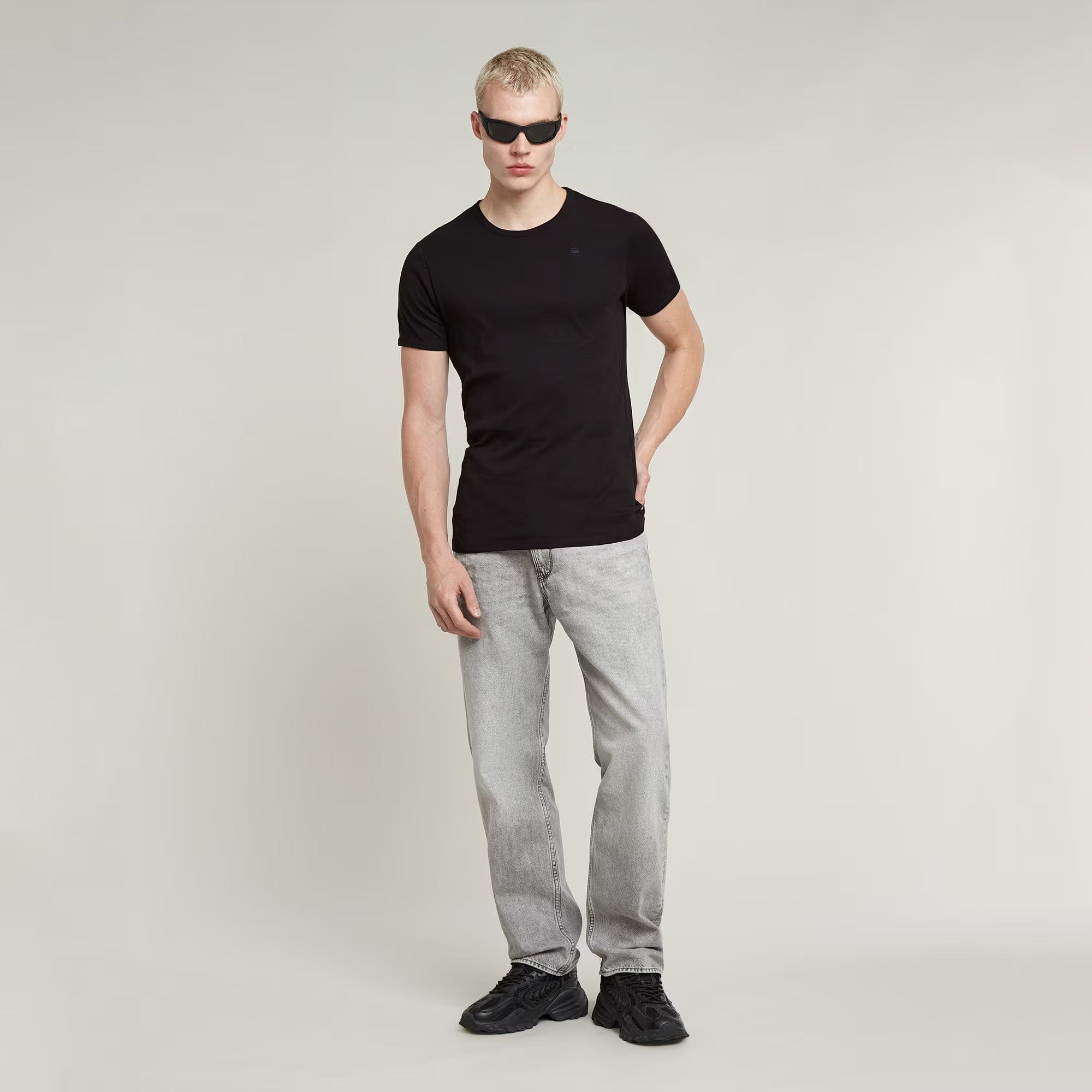 G-STAR RAW Ανδρικό T-shirt Βαμβάκι/Ελαστάνη Μαύρο Slim Fit D07205-124-990/Black 1804862