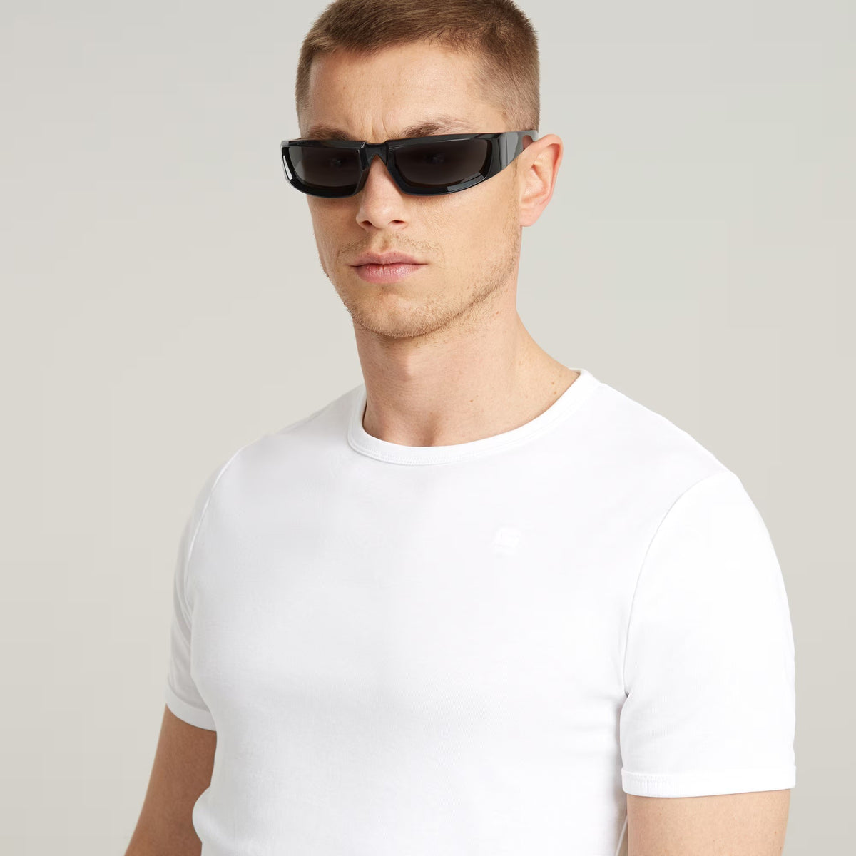 G-STAR RAW Ανδρικό T-shirt Βαμβάκι/Ελαστάνη Λευκό Slim Fit D07205-124-110/White 1804861