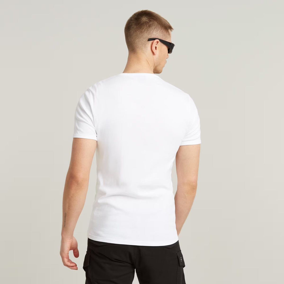 G-STAR RAW Ανδρικό T-shirt Βαμβάκι/Ελαστάνη Λευκό Slim Fit D07205-124-110/White 1804861