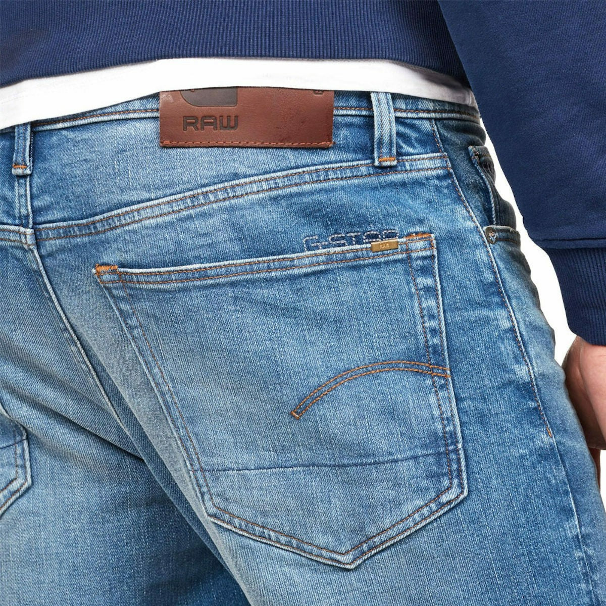 G-STAR RAW Ανδρικό Παντελόνι Τζιν Βαμβάκι/Πολυεστέρας/Ελαστάνη Μπλέ Straight Fit 51003-B631-A795/34-A795-worn in azure 1806647