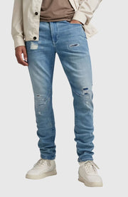 G-STAR RAW Ανδρικό Παντελόνι Τζιν Βαμβάκι/Ελαστάνη Μπλέ Slim Fit D05385-C051-G021/32-D334-G021-sun faded denver restored 1807297