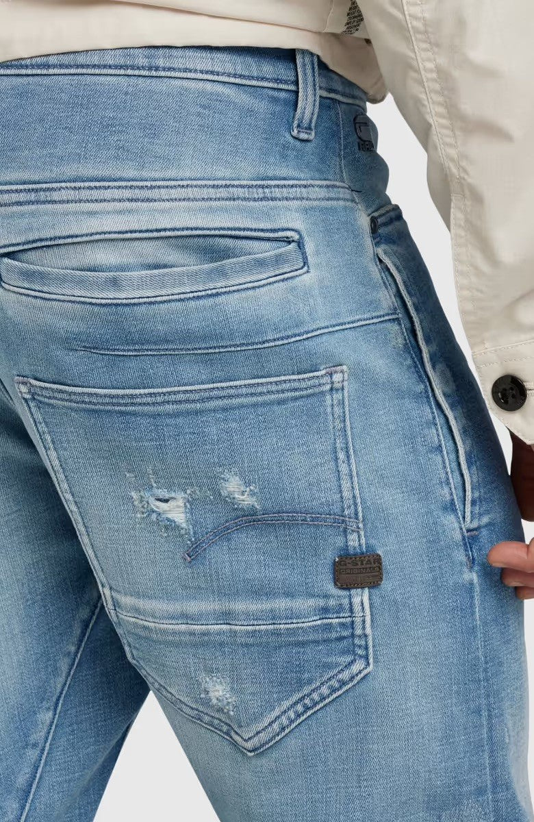 G-STAR RAW Ανδρικό Παντελόνι Τζιν Βαμβάκι/Ελαστάνη Μπλέ Slim Fit D05385-C051-G021/32-D334-G021-sun faded denver restored 1807297