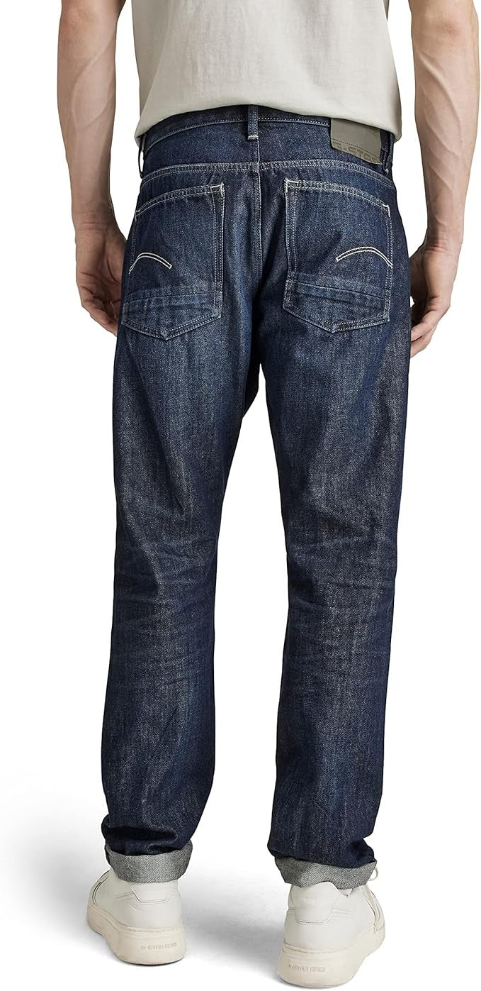 G-STAR RAW Ανδρικό Παντελόνι Τζίν Βαμβάκι Μπλέ Straight Fit D19161-B988-D350-worn in pacific 1807315