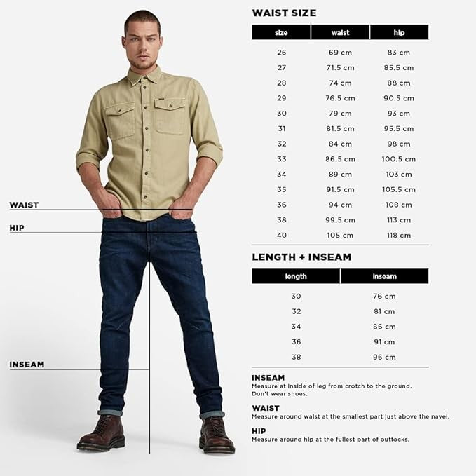 G-STAR RAW Ανδρικό Παντελόνι Τζίν Βαμβάκι Μπλέ Straight Fit D19161-B988-D350-worn in pacific 1807315