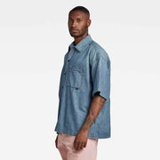 G-STAR RAW Ανδρικό Πουκάμισο Denim Βαμβάκι Μπλέ Oversized Fit D23095-D311-D891 1807426