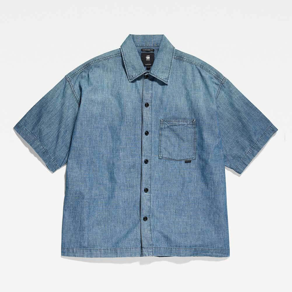 G-STAR RAW Ανδρικό Πουκάμισο Denim Βαμβάκι Μπλέ Oversized Fit D23095-D311-D891 1807426