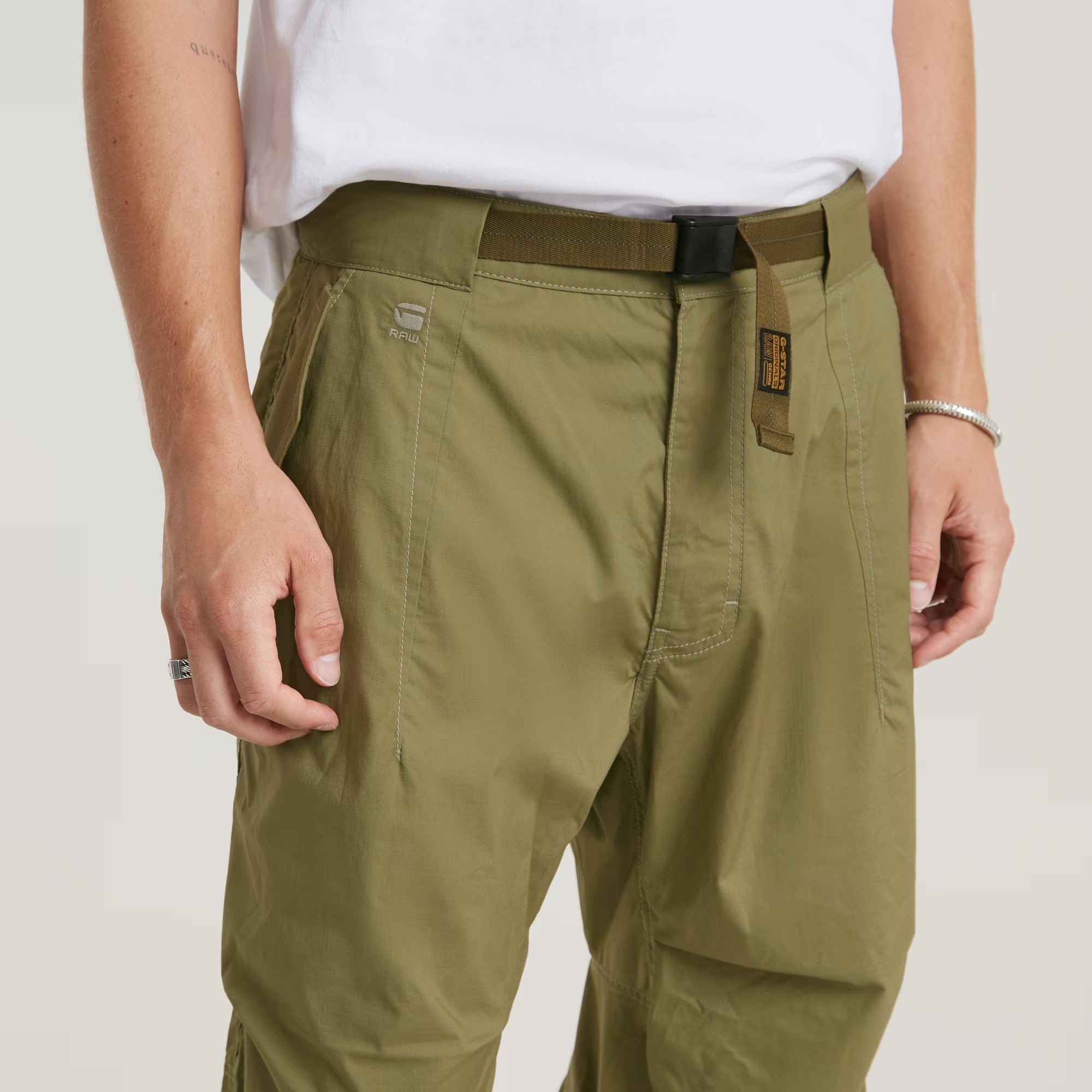 G-STAR RAW Ανδρικό Παντελόνι Baloon Βαμβάκι Λαδί Loose Fit D24314-D308-B212 1807436
