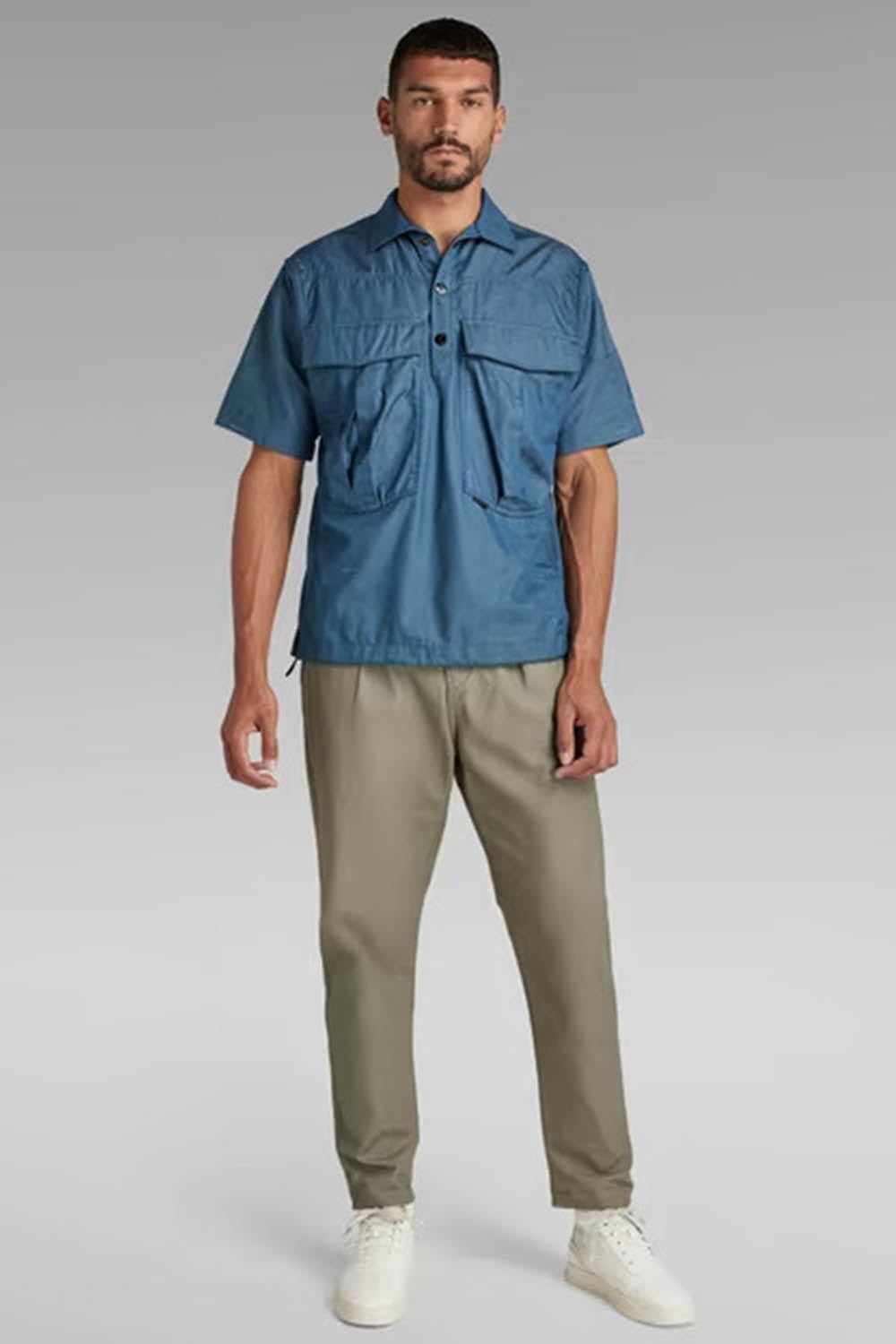 G-STAR RAW Ανδρικό Παντελόνι Chino Βαμβάκι Μπέζ Relaxed Fit D20147-C960-2199-shamrock 1807332