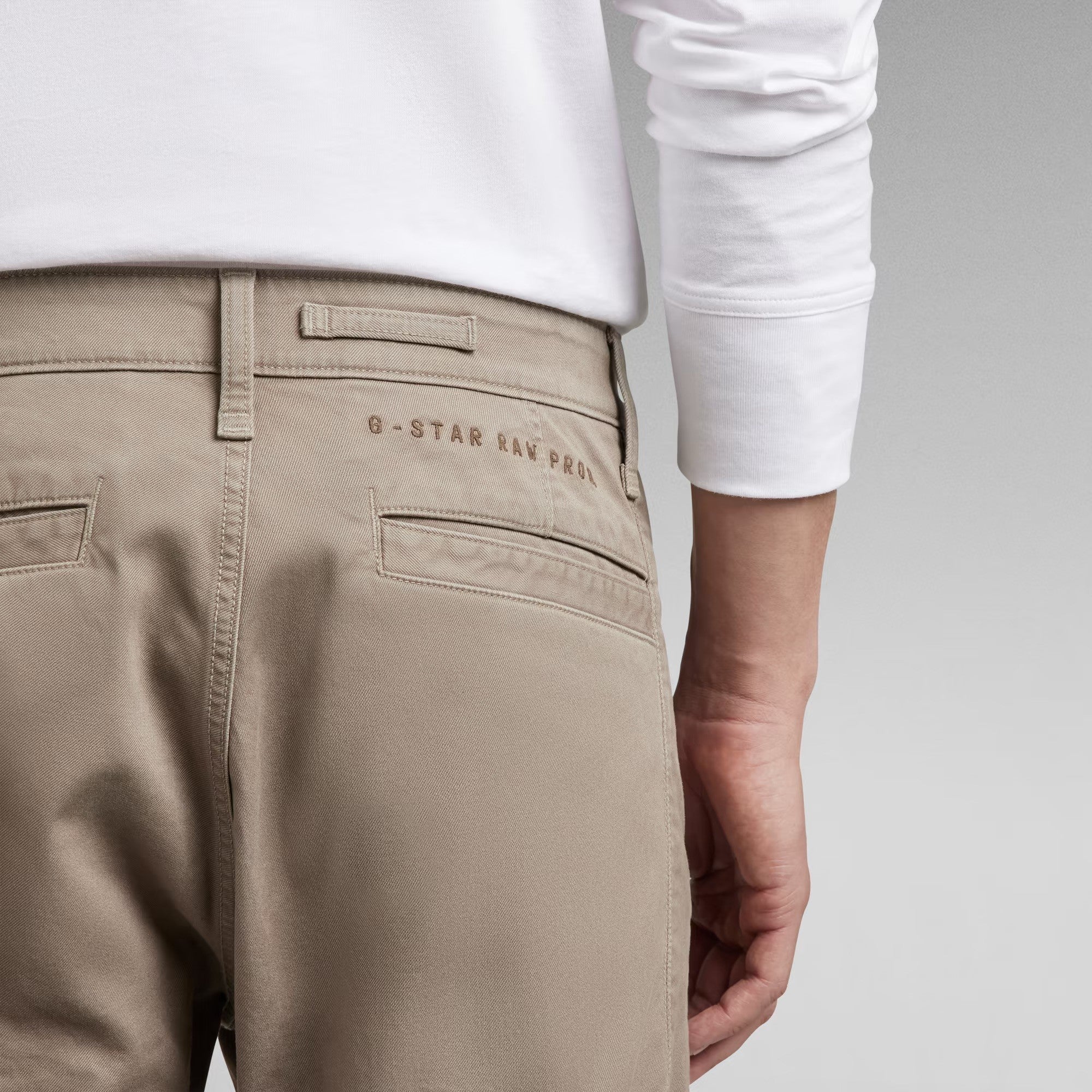G-STAR RAW Ανδρικό Παντελόνι Chino Βαμβάκι/Ελαστάνη Μπέζ Slim Fit D21038-C072-B416-dk lever 1807348
