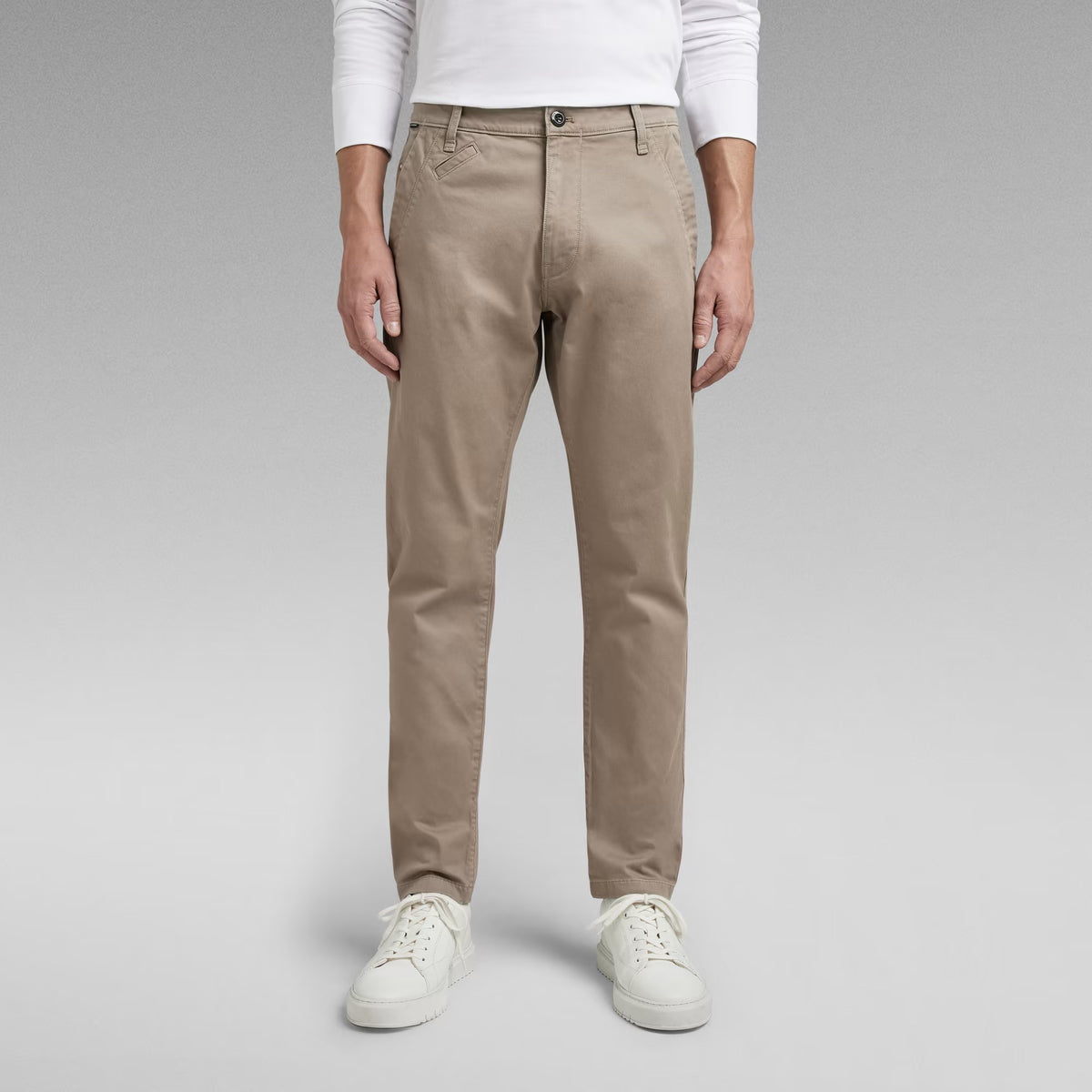 G-STAR RAW Ανδρικό Παντελόνι Chino Βαμβάκι/Ελαστάνη Μπέζ Slim Fit D21038-C072-B416-dk lever 1807348