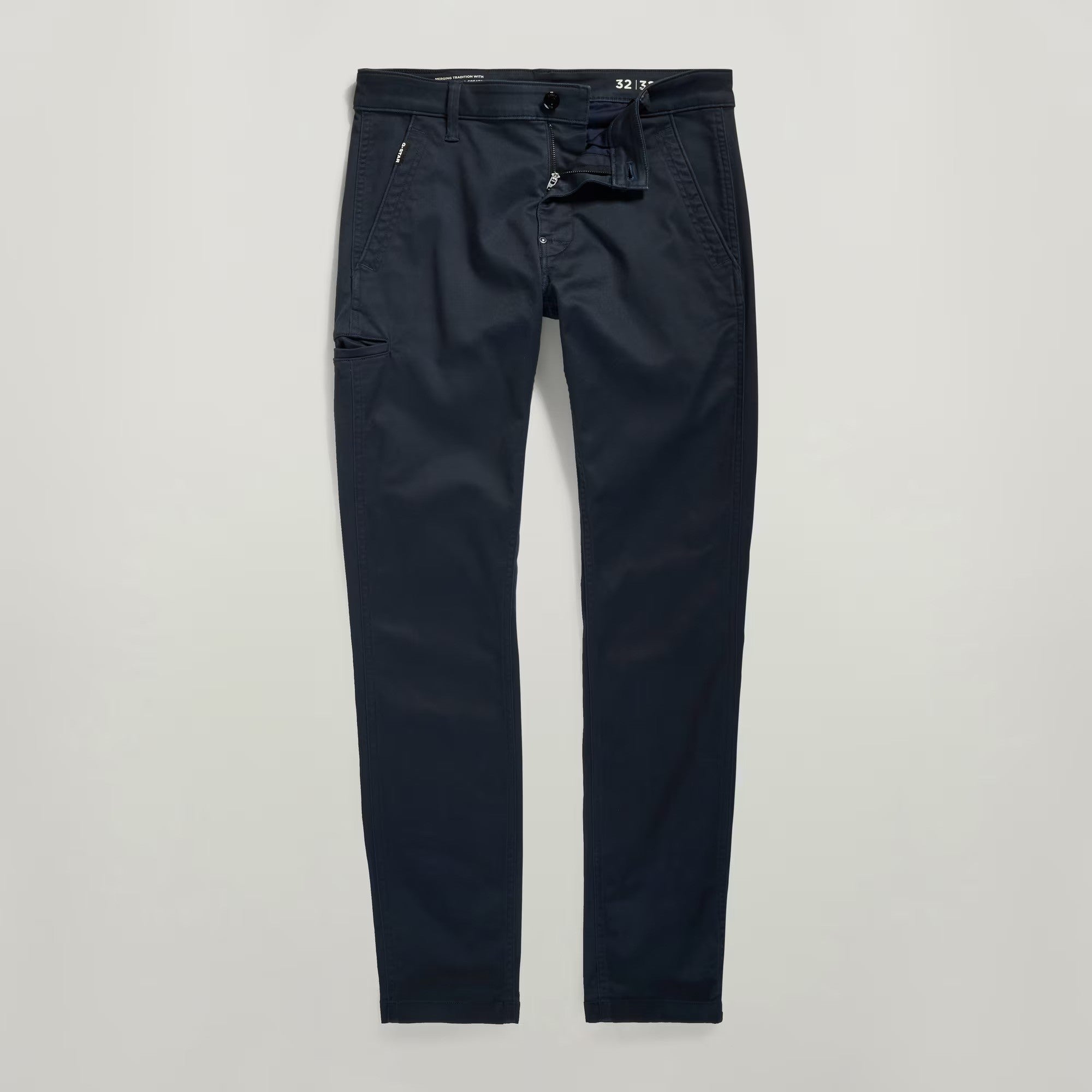 G-STAR RAW Ανδρικό Παντελόνι Chino Βαμβάκι/Ελαστάνη Μπλέ Skinny Fit D21974-C105-C742-salute 1807369