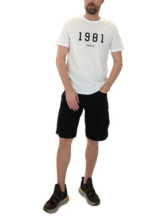 REPLAY Ανδρική Βερμούδα Βαμβακερή Μαύρη Regular Fit M9907.000.84387-098 1789028 1811344